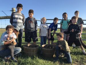 Kids group photo farm trip