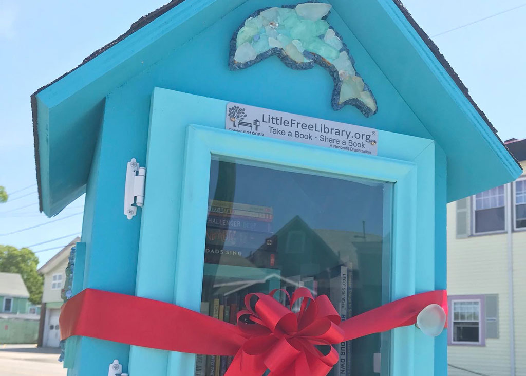 Little Free Libraries ribbon cutting