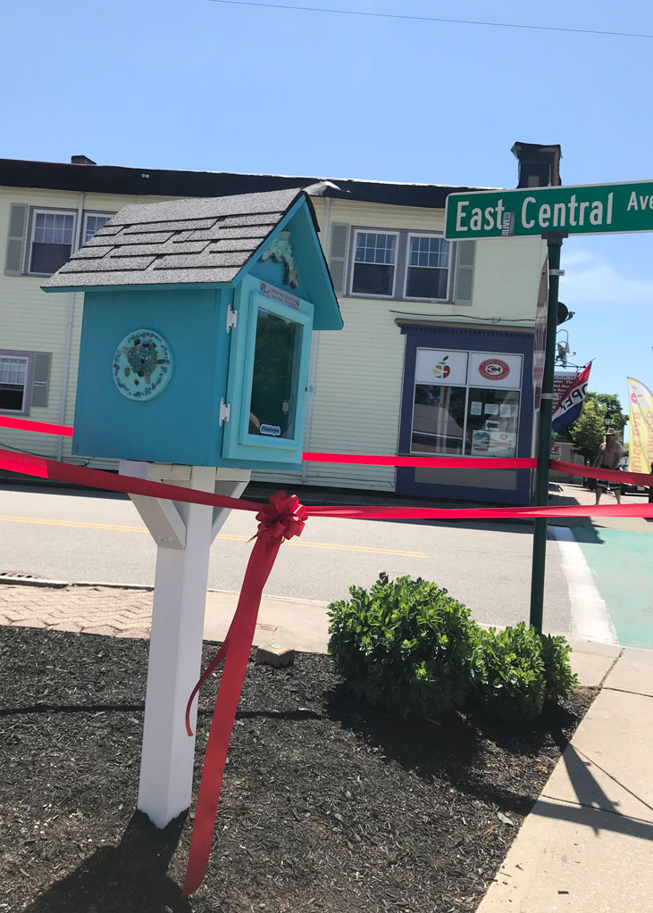 Little Free Libraries ribbon cutting